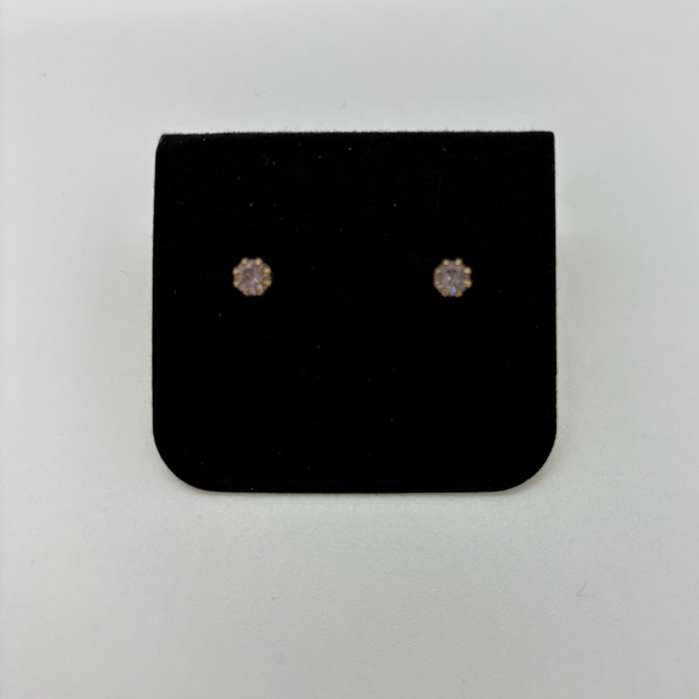 Vintage Sarah Coventry Light Pink stone stud earrings - Picture 2 of 6